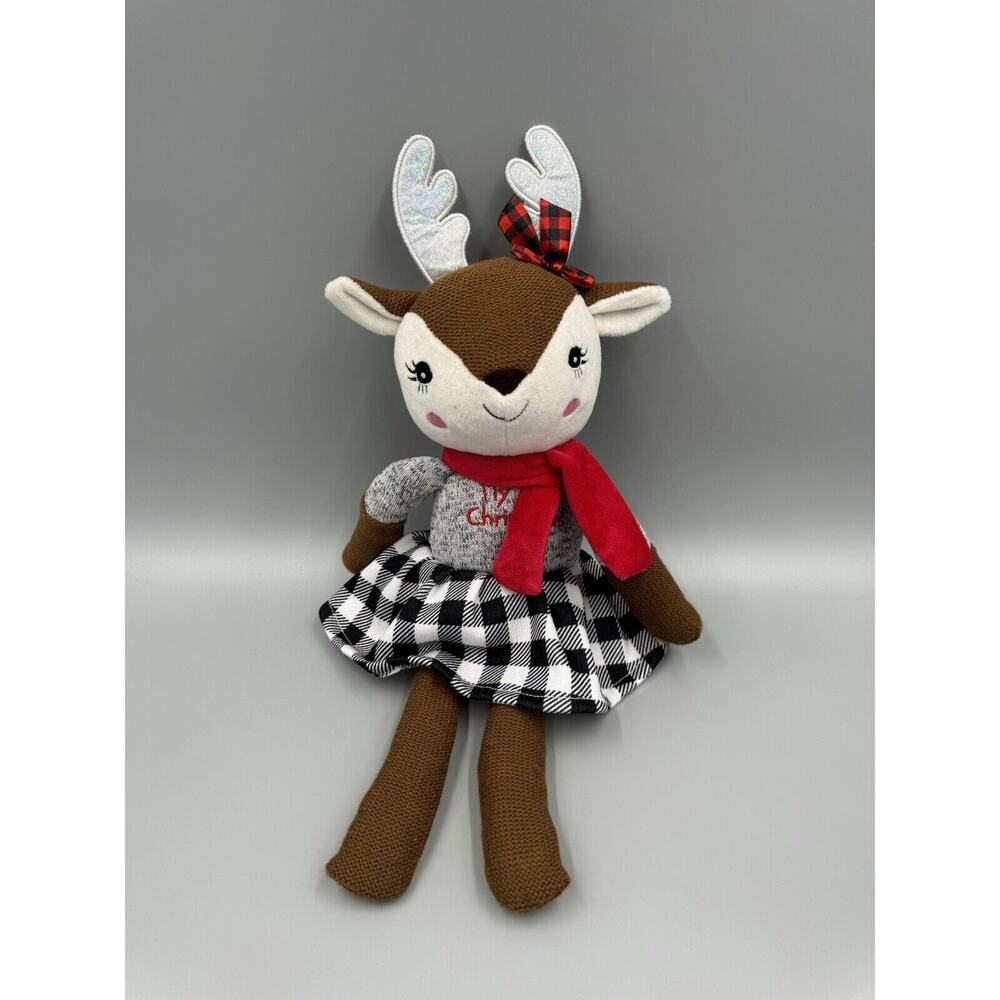 Spark Create Imagine Deer My 1st Christmas Plush Rattle Stuffed Animal 17”